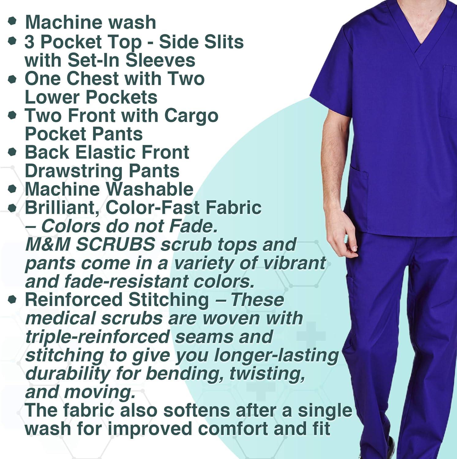 imageNatural Uniforms Comfortable Fit Mens Workwear Uniform 8 Pocket Top and Pant SetPurple