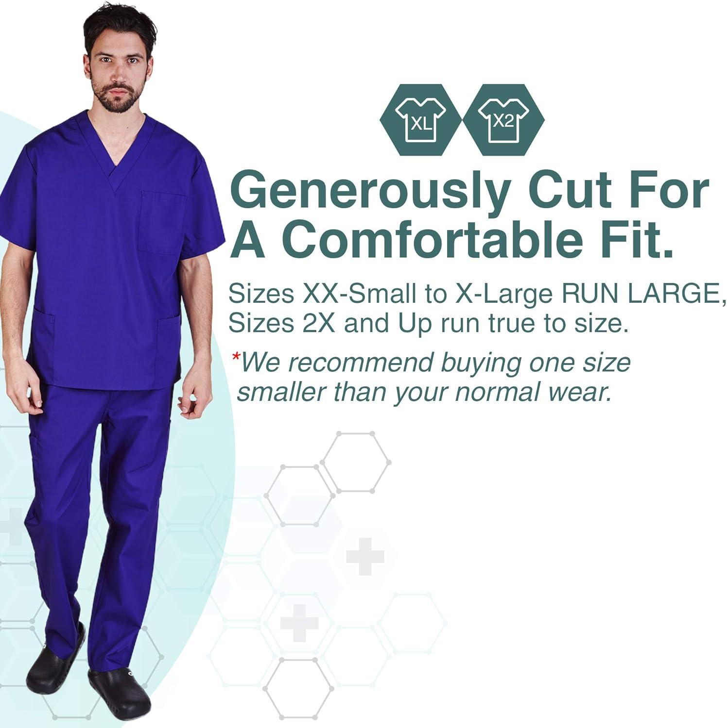 imageNatural Uniforms Comfortable Fit Mens Workwear Uniform 8 Pocket Top and Pant SetPurple