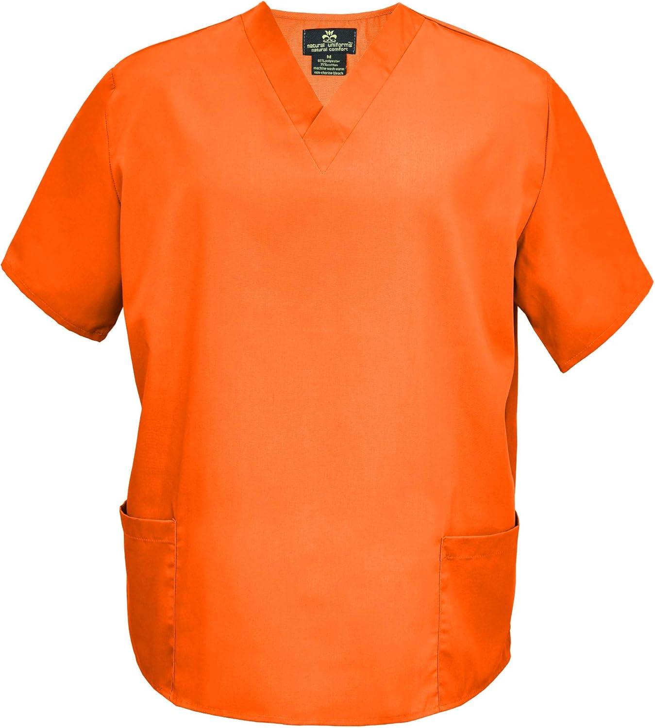 imageNatural Uniforms Mens Scrub Set Medical Scrub Tops and PantsOrange