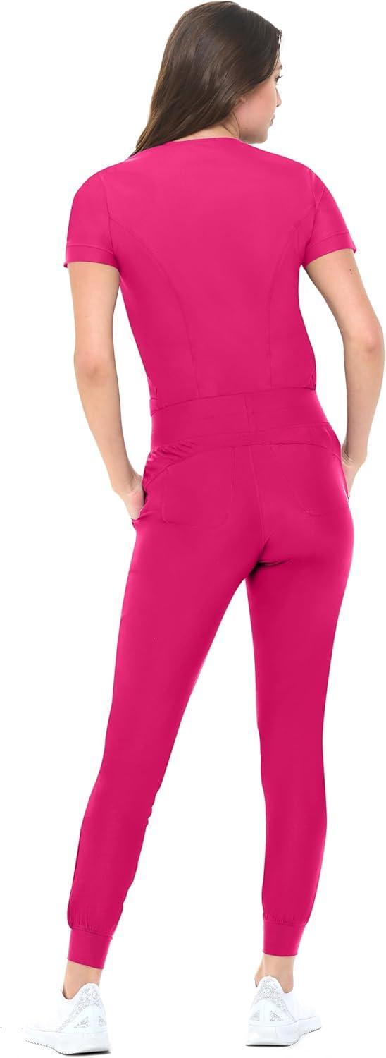 imageNatural Uniforms Ultra Stretch Womens Jogger Scrub SetHot Pink