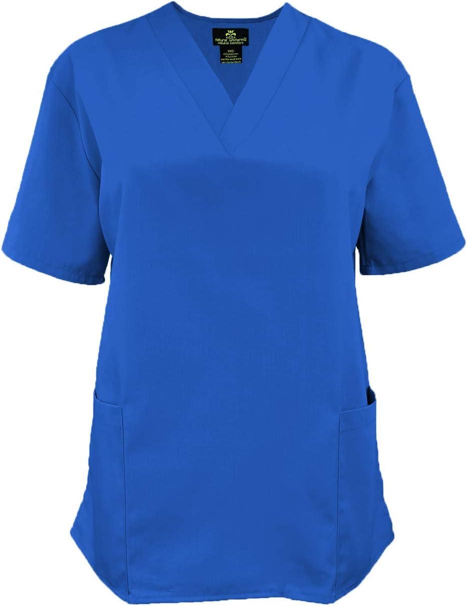 imageNatural Uniforms Women Scrub Set Medical Scrub Top and Pants True Royal Blue XXXXXLarge