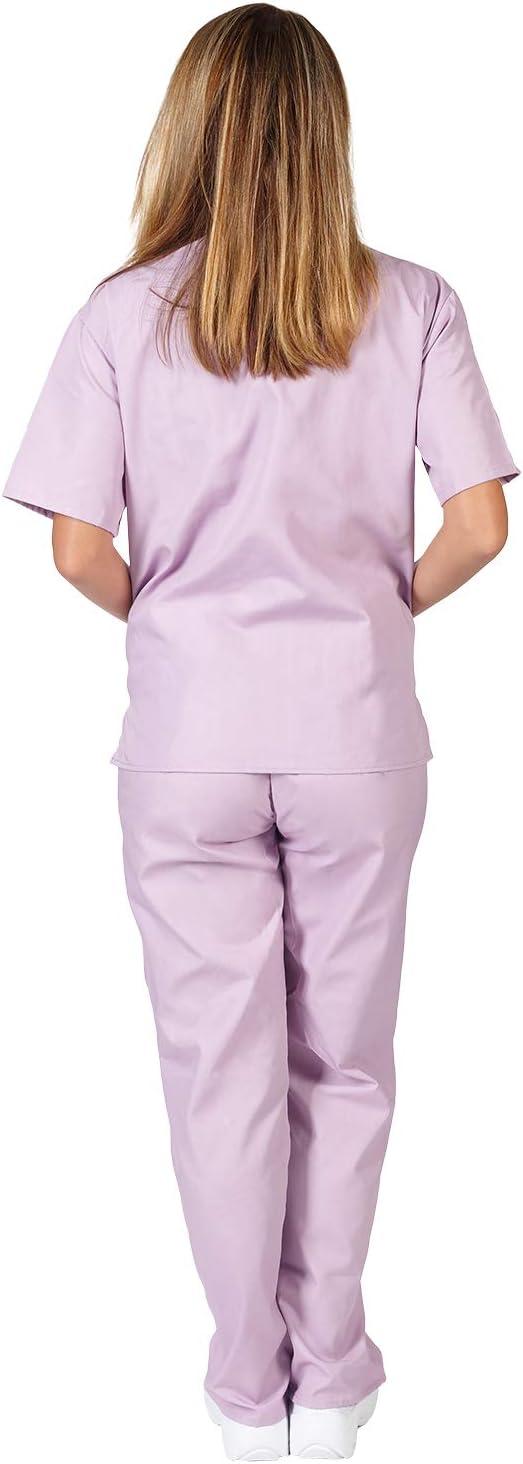 imageNatural Uniforms Womens Scrub Set Medical Scrub Tops and Pants Pack of 6 SetLilac