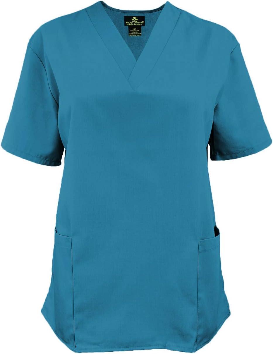 imageNatural Uniforms Womens Scrub Set Medical Scrub Tops and Pants Pack of 6 SetTeal