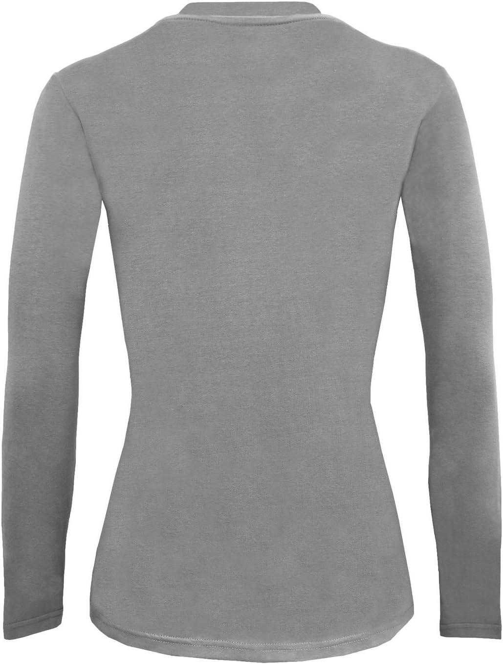 imageNatural Uniforms Womens Under Scrub Tee Crew Neck Long Sleeve TShirt5PackGrey