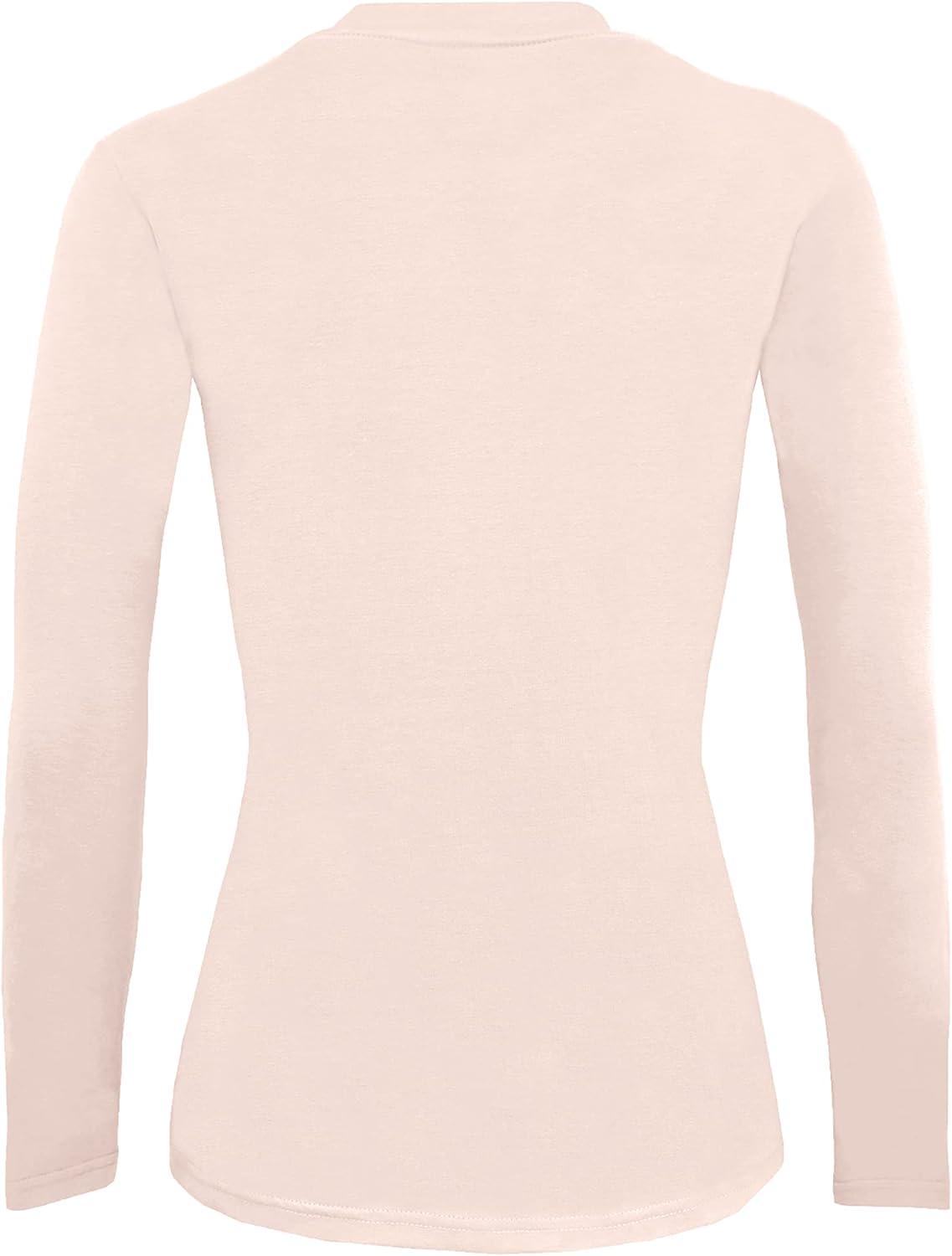 imageNatural Uniforms Womens Under Scrub Tee Crew Neck Long Sleeve TShirt5PackNude