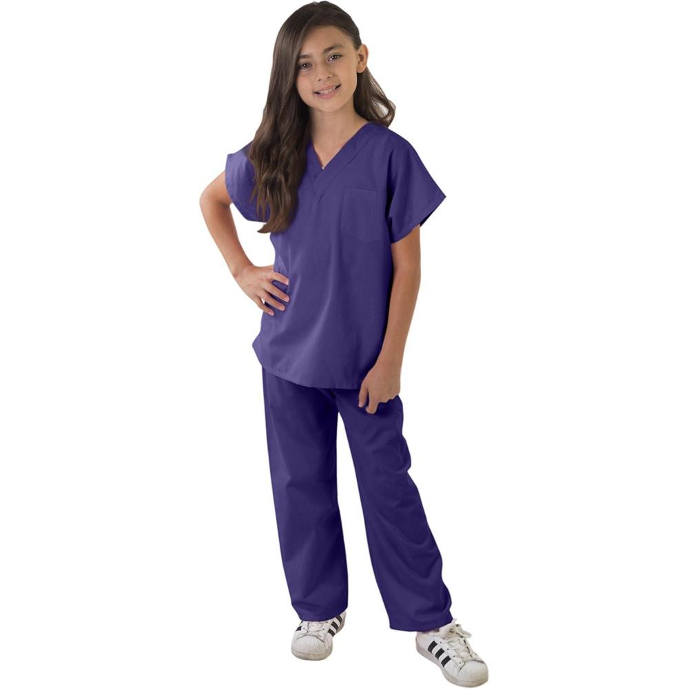 imageNatural Uniforms Childrens Scrub SetSoft Touch Costume Play SetPurple