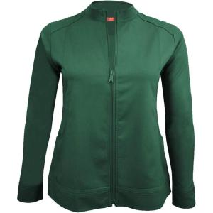 M&M Scrubs Women’s Ultra Soft Front Zip Warm-Up Scrub Jacket (5200)(Hunter Green)