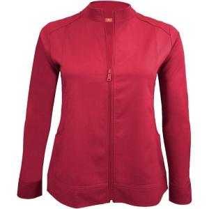 M&M Scrubs Women’s Ultra Soft Front Zip Warm-Up Scrub Jacket (5200)(Red)