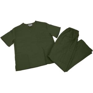 NATURAL UNIFORMS Women’s Scrub Set Medical Scrub Top and Pants(Hunter Green)