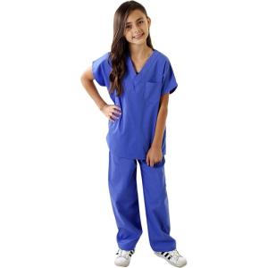 Natural Uniforms Childrens Scrub Set-Soft Touch- Costume Play Set(Ceil Blue)