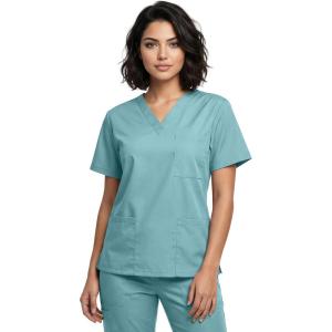 Natural Uniforms Classic Unisex 3 Pocket Scrub Top – CHK101(Misty Green)