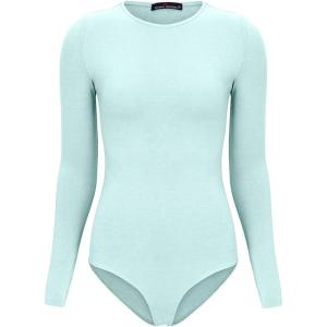 Natural Uniforms M&M Scrubs Long Sleeve Body Suit-Breathable Cotton Stretch(Aqua)