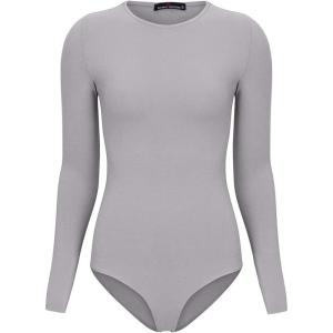 Natural Uniforms M&M Scrubs Long Sleeve Body Suit-Breathable Cotton Stretch(Grey)