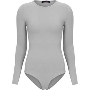 Natural Uniforms M&M Scrubs Long Sleeve Body Suit-Breathable Cotton Stretch(Heather Charcoal)