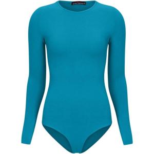 Natural Uniforms M&M Scrubs Long Sleeve Body Suit-Breathable Cotton Stretch(Teal)
