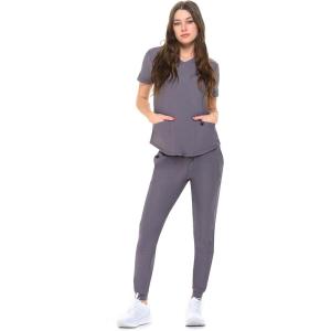 Natural Uniforms Ultra Stretch Womens Jogger Scrub Set(Charcoal)