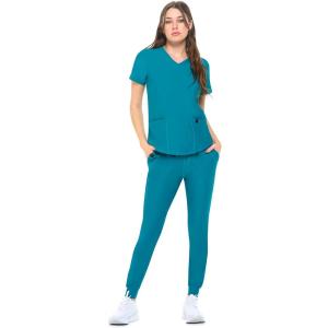 Natural Uniforms Ultra Stretch Womens Jogger Scrub Set(Teal)