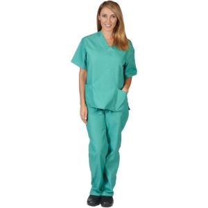 Natural Uniforms Women Scrub Set Medical Scrub Top and Pant(Lime Green)
