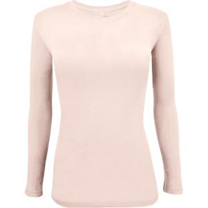 Natural Uniforms Women’s Plus Size Under Scrub Tee Crew Neck Long Sleeve T-Shirt Sizes XL to 5X(Nude)