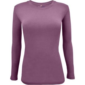 Natural Uniforms Women’s Under Scrub Tee Crew Neck Long Sleeve T-Shirt(Argyle Purple)