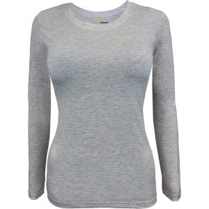 Natural Uniforms Women’s Under Scrub Tee Crew Neck Long Sleeve T-Shirt(Heather Charcoal)