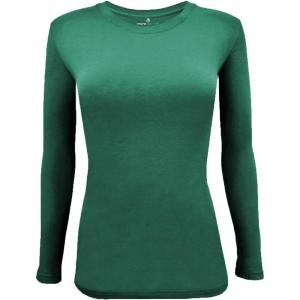 Natural Uniforms Women’s Under Scrub Tee Crew Neck Long Sleeve T-Shirt(True Hunter Green)
