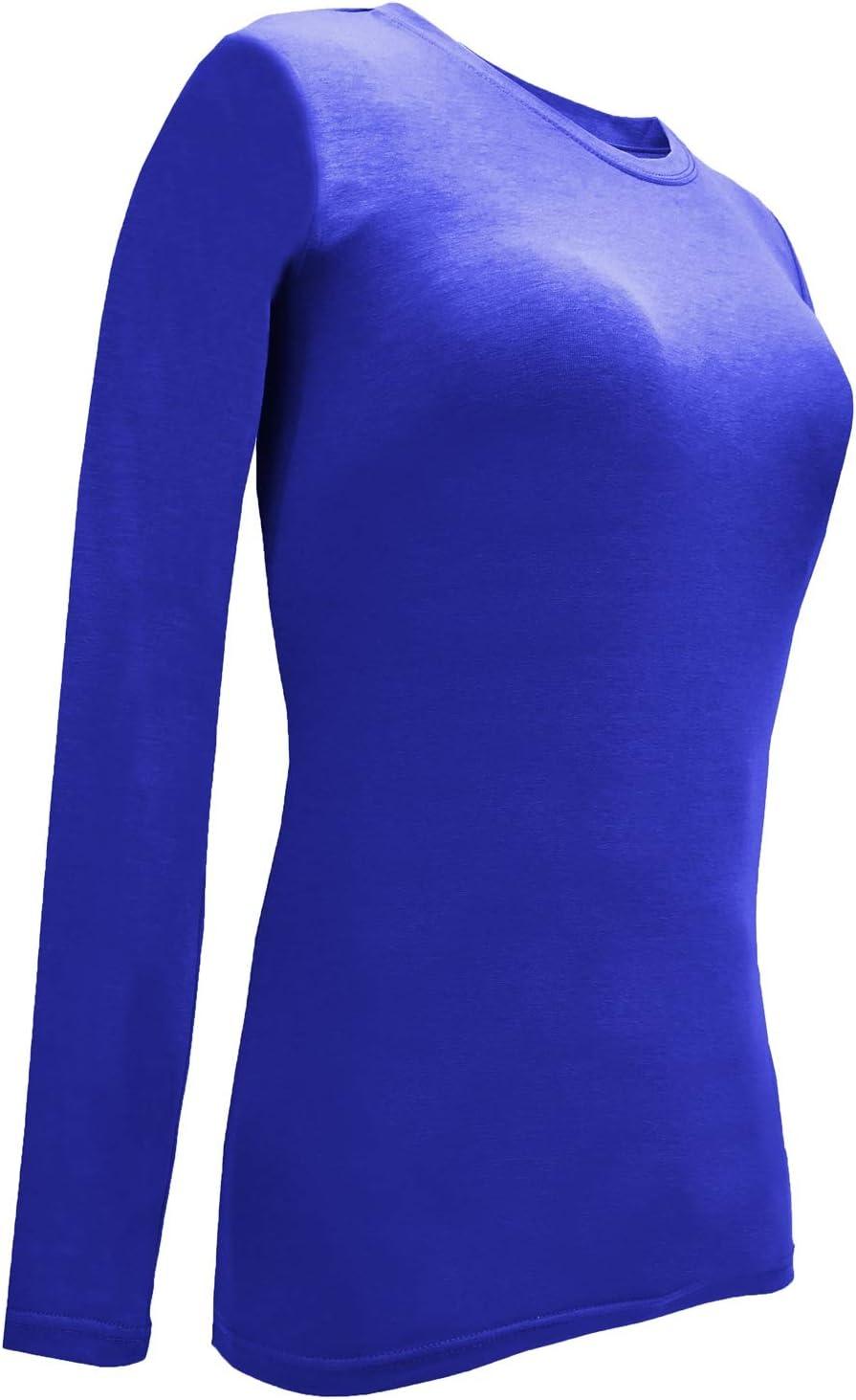 imageMampM Scrubs Long Sleeve TShirt Under Scrub TopSuper Soft and Stretchy Multi Pack of 5True Royal Blue