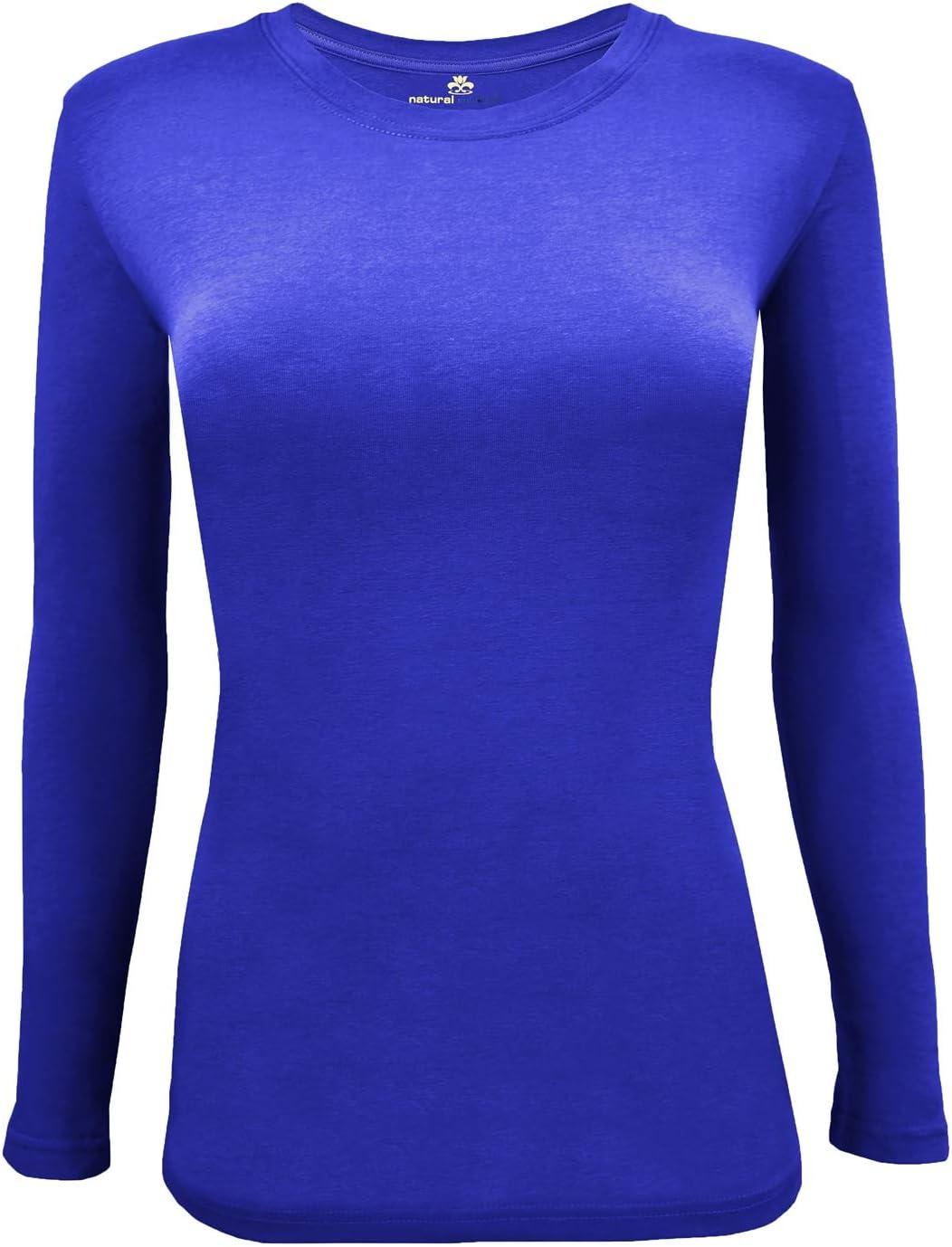 imageMampM Scrubs Long Sleeve TShirt Under Scrub TopSuper Soft and Stretchy Multi Pack of 5True Royal Blue