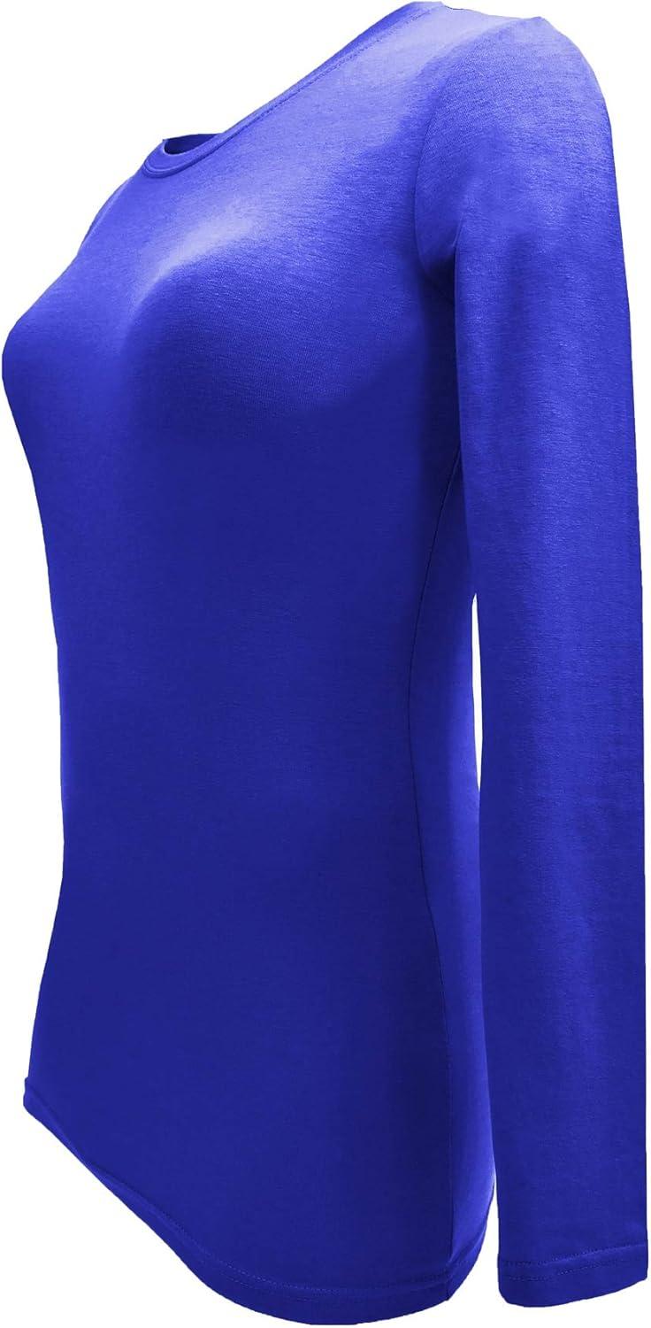 imageMampM Scrubs Long Sleeve TShirt Under Scrub TopSuper Soft and Stretchy Multi Pack of 5True Royal Blue