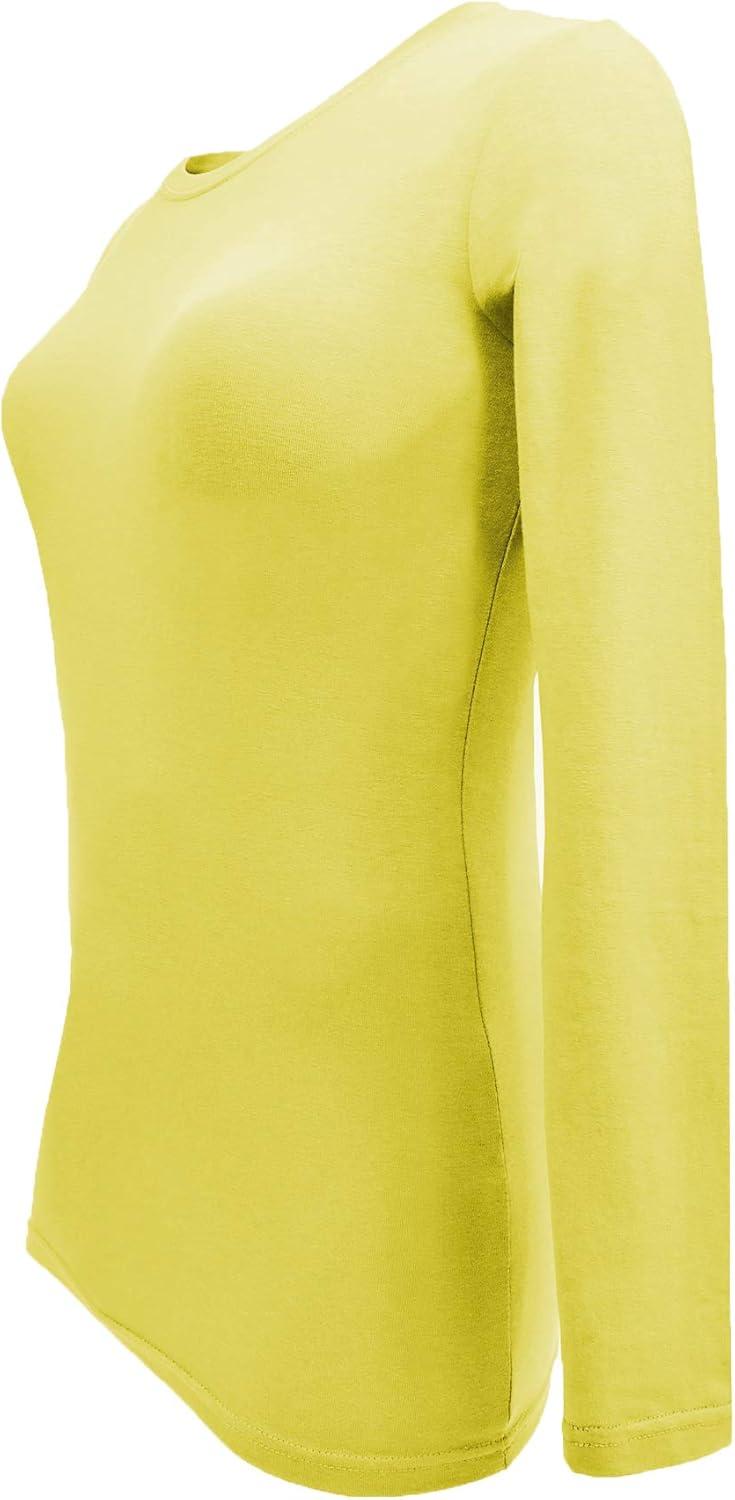imageMampM Scrubs Long Sleeve TShirt Under Scrub TopSuper Soft and Stretchy Multi Pack of 5Yellow