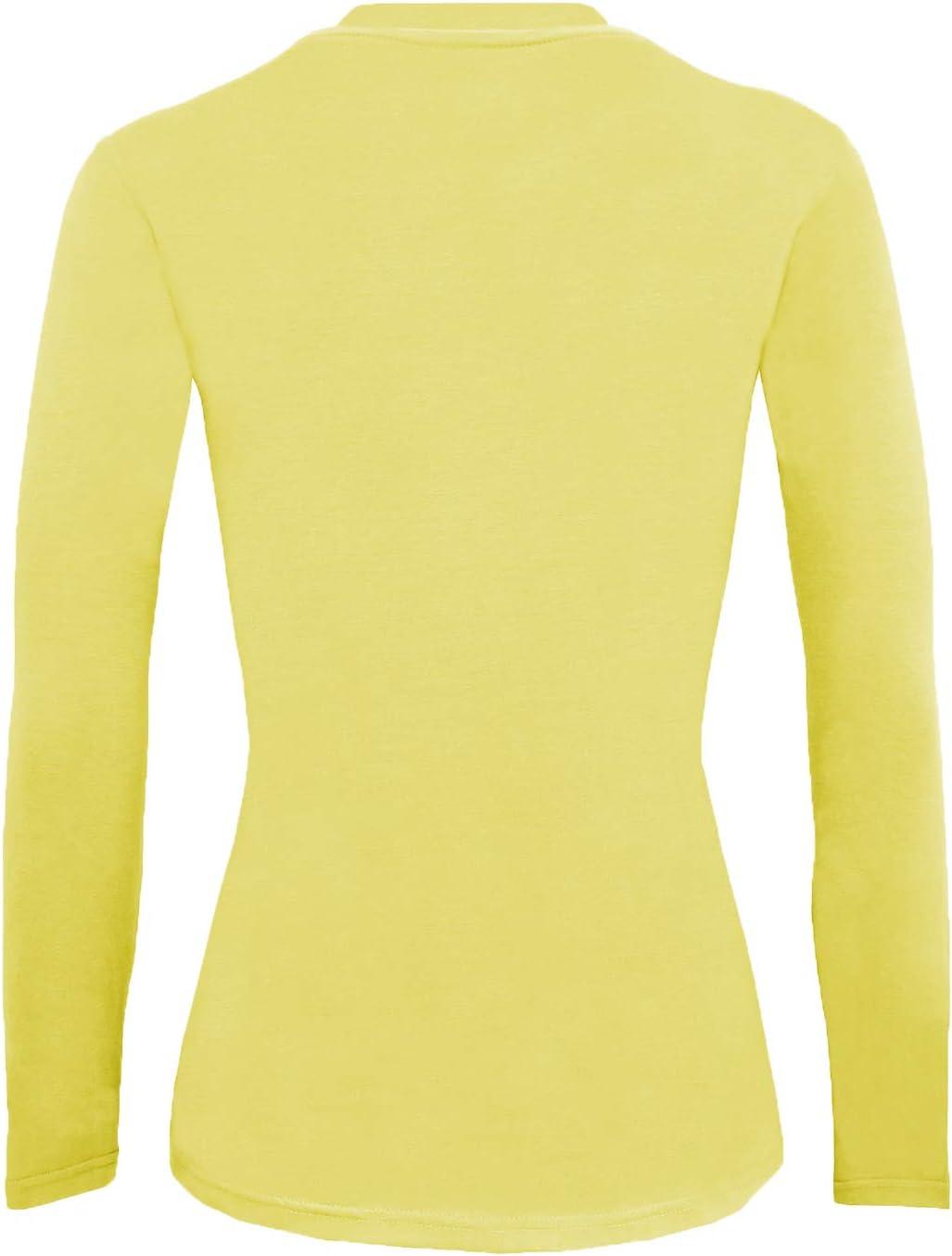 imageMampM Scrubs Long Sleeve TShirt Under Scrub TopSuper Soft and Stretchy Multi Pack of 5Yellow