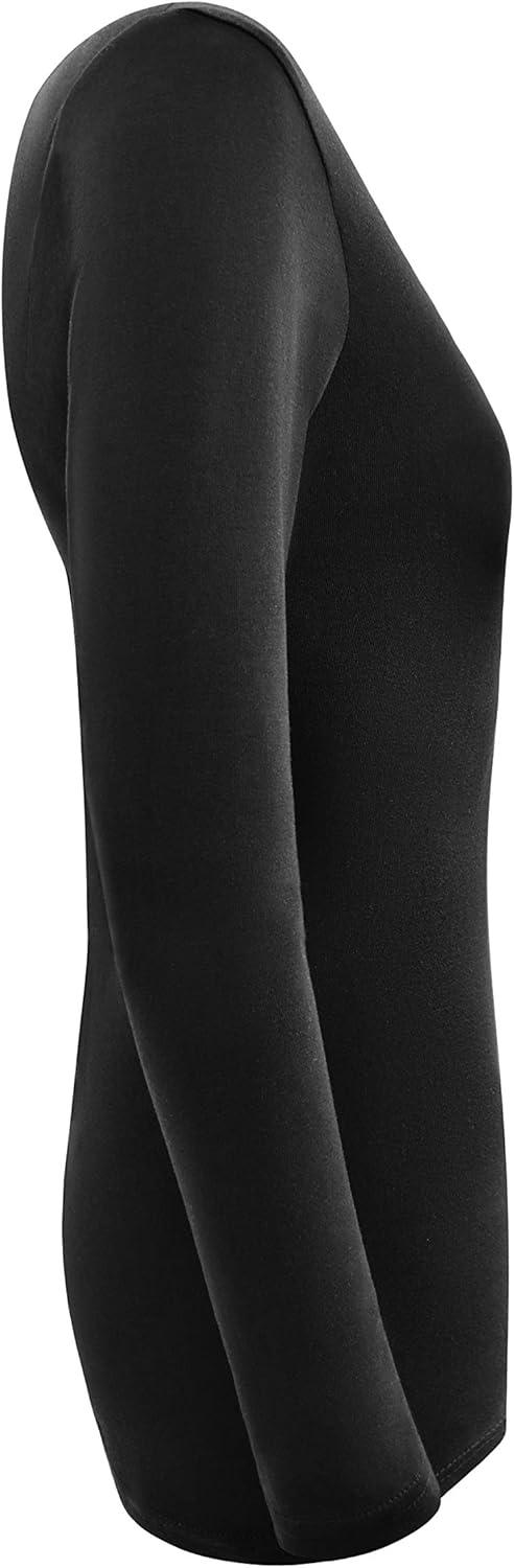 imageMampM Scrubs Womens Long Sleeve VNeck Under Scrub Stretch TShirt3PackBlack