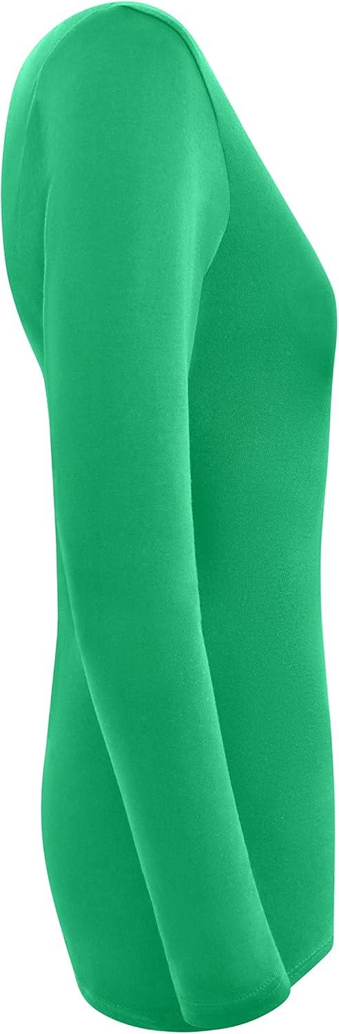 imageMampM Scrubs Womens Long Sleeve VNeck Under Scrub Stretch TShirt3PackGreen