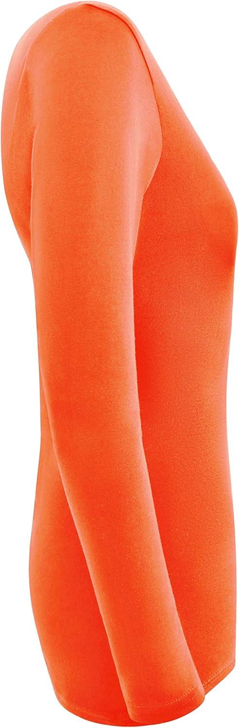 imageMampM Scrubs Womens Long Sleeve VNeck Under Scrub Stretch TShirt3PackOrange