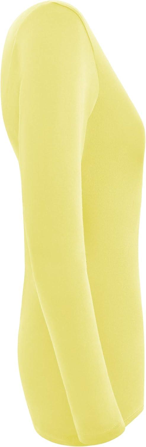 imageMampM Scrubs Womens Long Sleeve VNeck Under Scrub Stretch TShirt3PackYellow