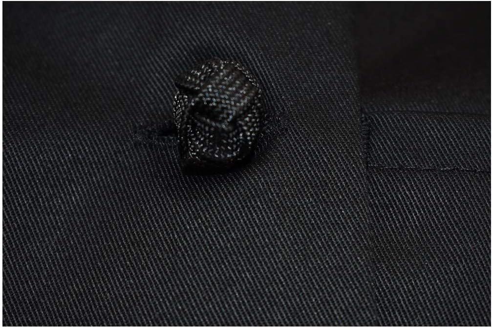imageNatural Uniforms Chef Coat with Knotted ButtonsMulti Pack QuantitiesBlack1