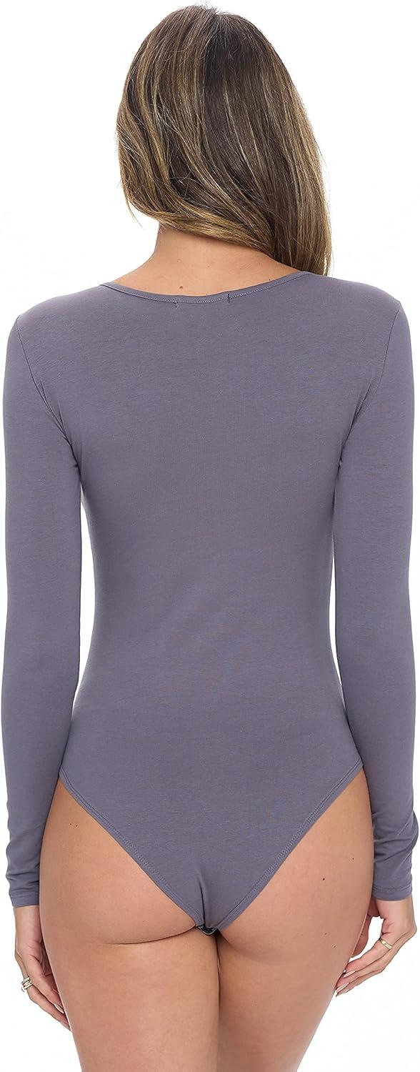 imageNatural Uniforms Long Sleeve Body SuitBreathable Cotton StretchCharcoal