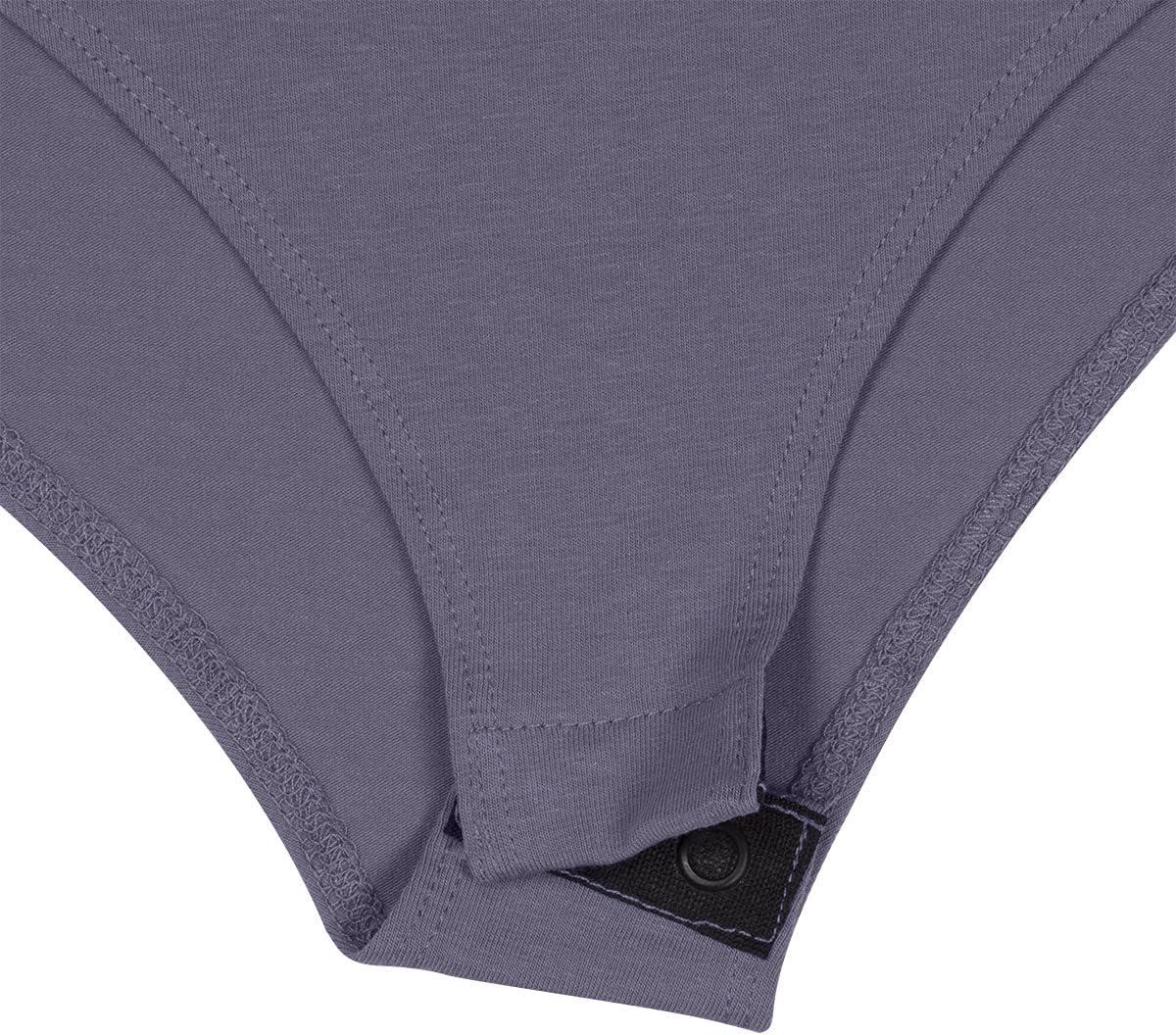 imageNatural Uniforms Long Sleeve Body SuitBreathable Cotton StretchCharcoal