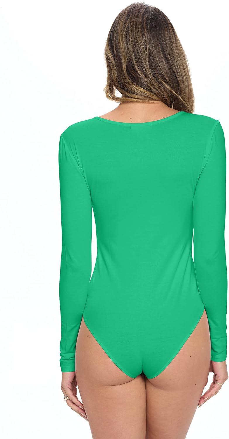 imageNatural Uniforms Long Sleeve Body SuitBreathable Cotton StretchGreen