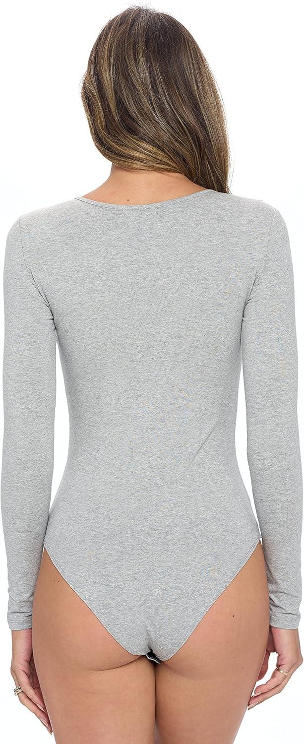 imageNatural Uniforms Long Sleeve Body SuitBreathable Cotton StretchHeather Charcoal