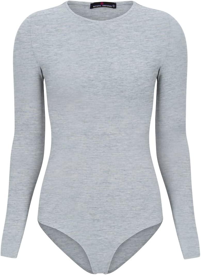 imageNatural Uniforms Long Sleeve Body SuitBreathable Cotton StretchHeather Charcoal