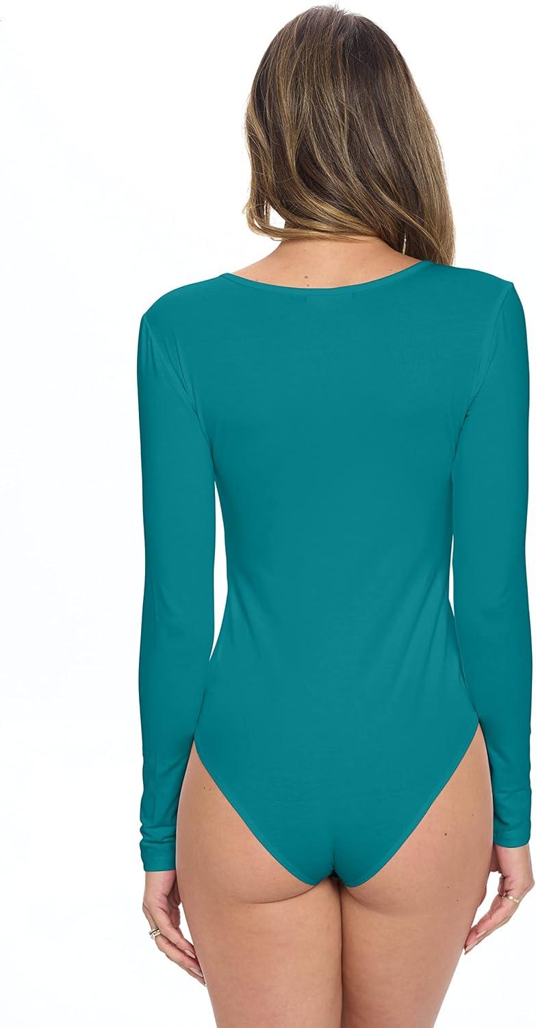 imageNatural Uniforms Long Sleeve Body SuitBreathable Cotton StretchHunter Green