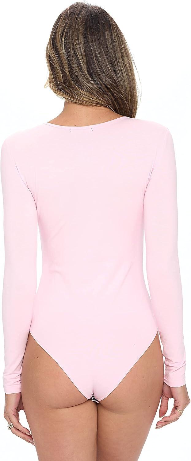 imageNatural Uniforms Long Sleeve Body SuitBreathable Cotton StretchPink