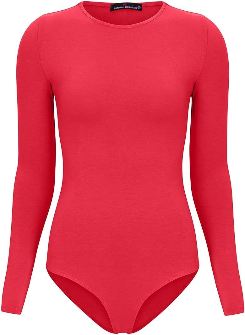imageNatural Uniforms Long Sleeve Body SuitBreathable Cotton StretchRed