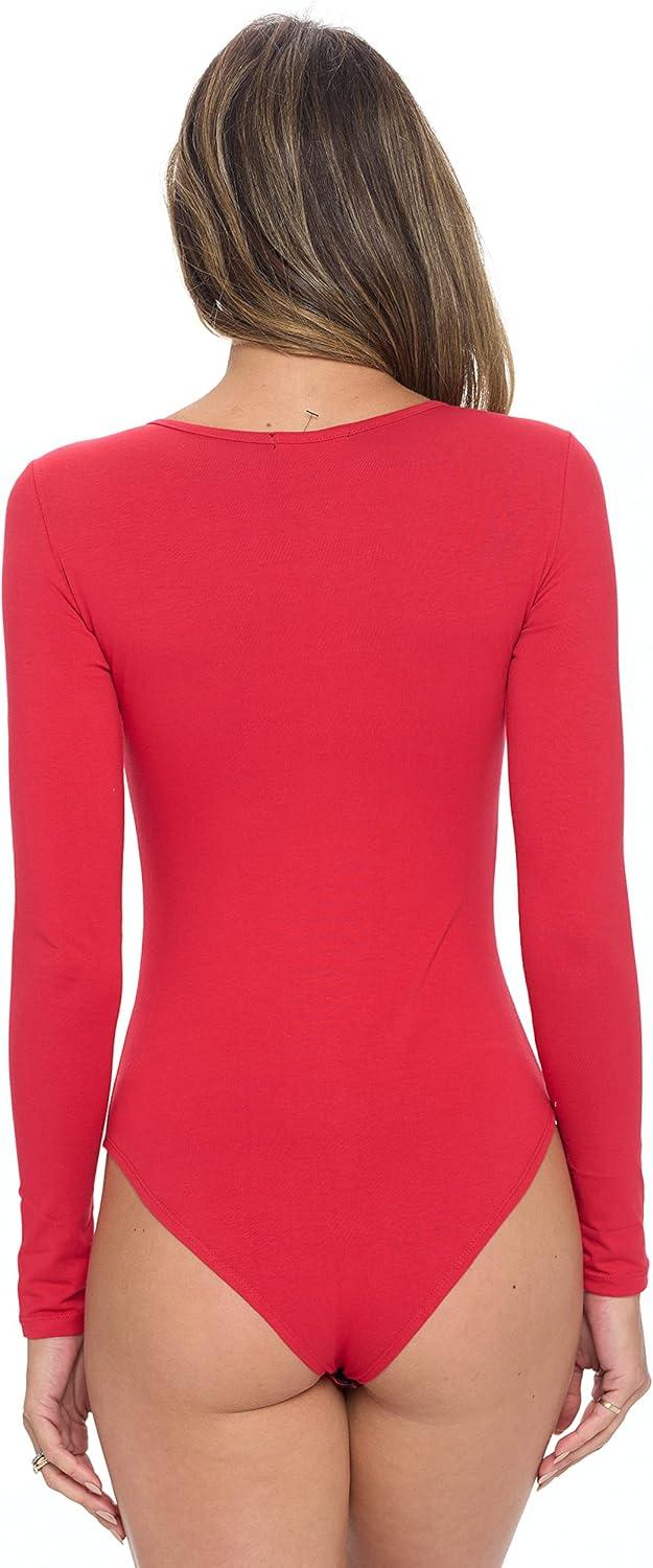 imageNatural Uniforms Long Sleeve Body SuitBreathable Cotton StretchRed