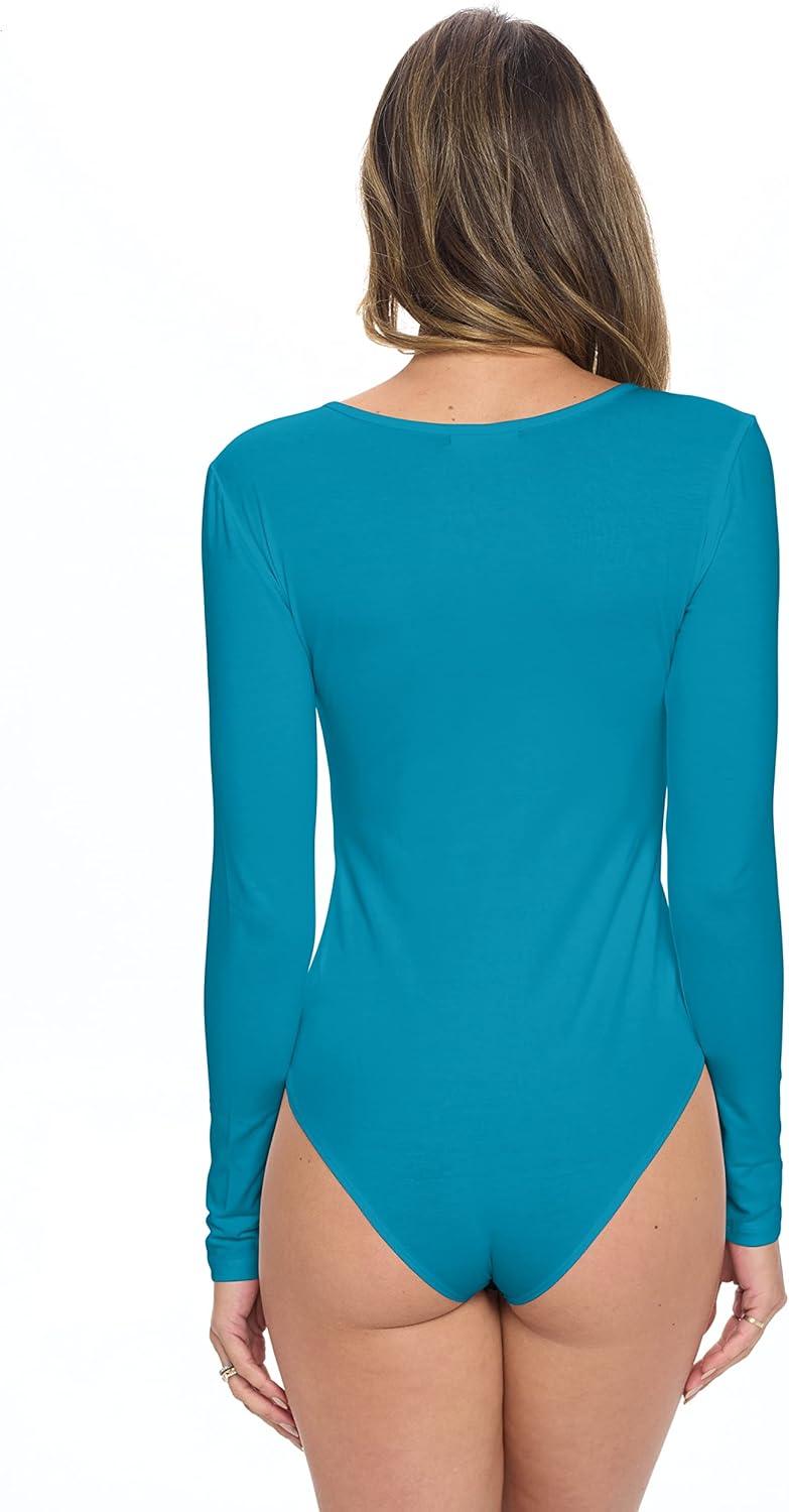 imageNatural Uniforms Long Sleeve Body SuitBreathable Cotton StretchTeal