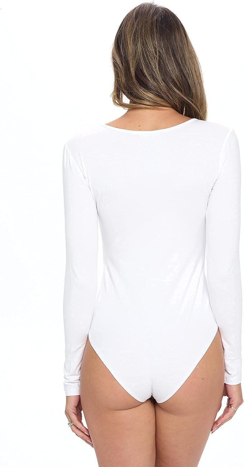 imageNatural Uniforms Long Sleeve Body SuitBreathable Cotton StretchWhite