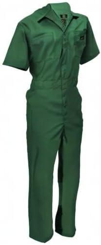 imageNatural Uniforms Mens Short Sleeve Zip Up Coverall Stain and Wrinkle Resistant Hunter Green MediumHunter Green