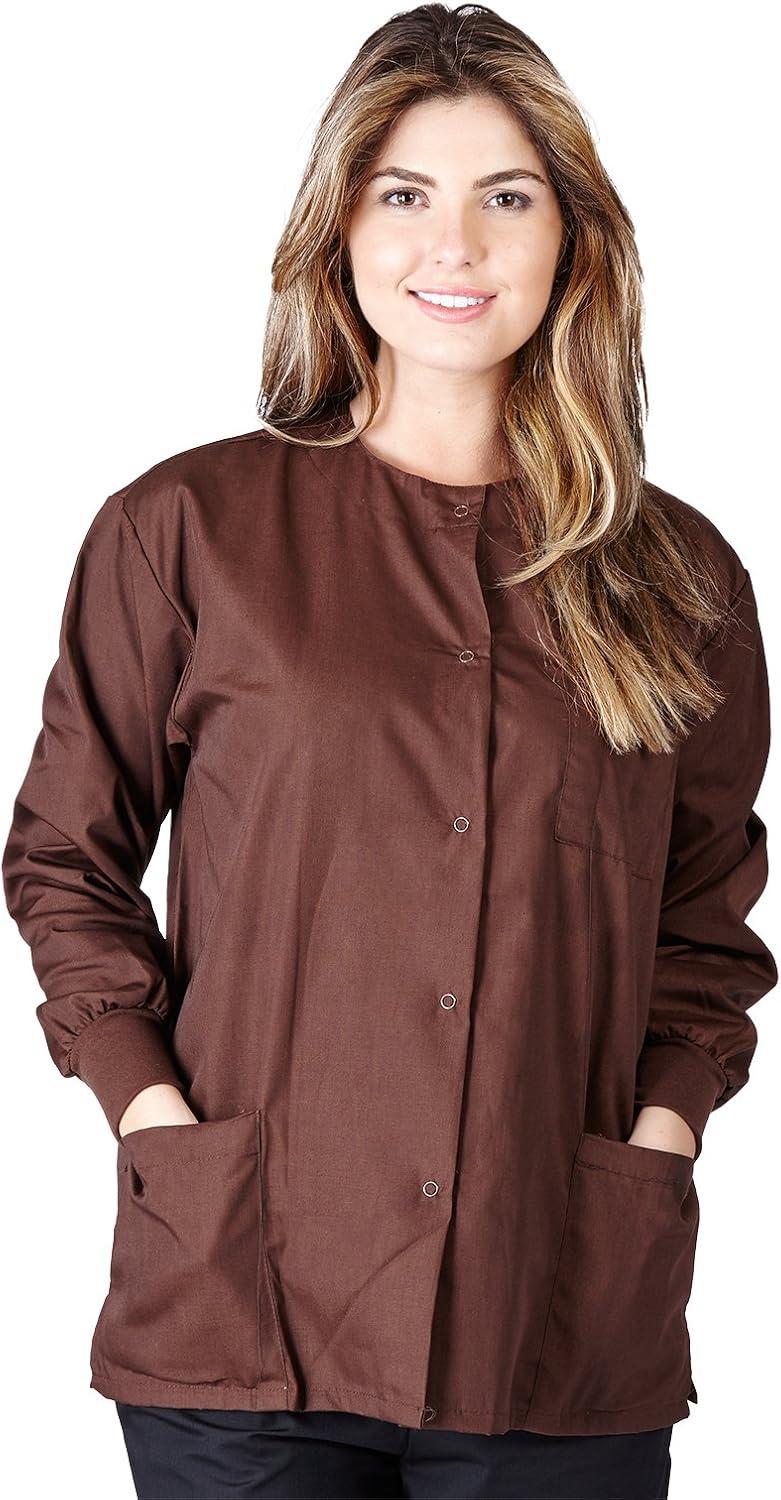 imageNatural Uniforms Womens Lightweight Warm Up Jacket Pack of 3 SetChocolate