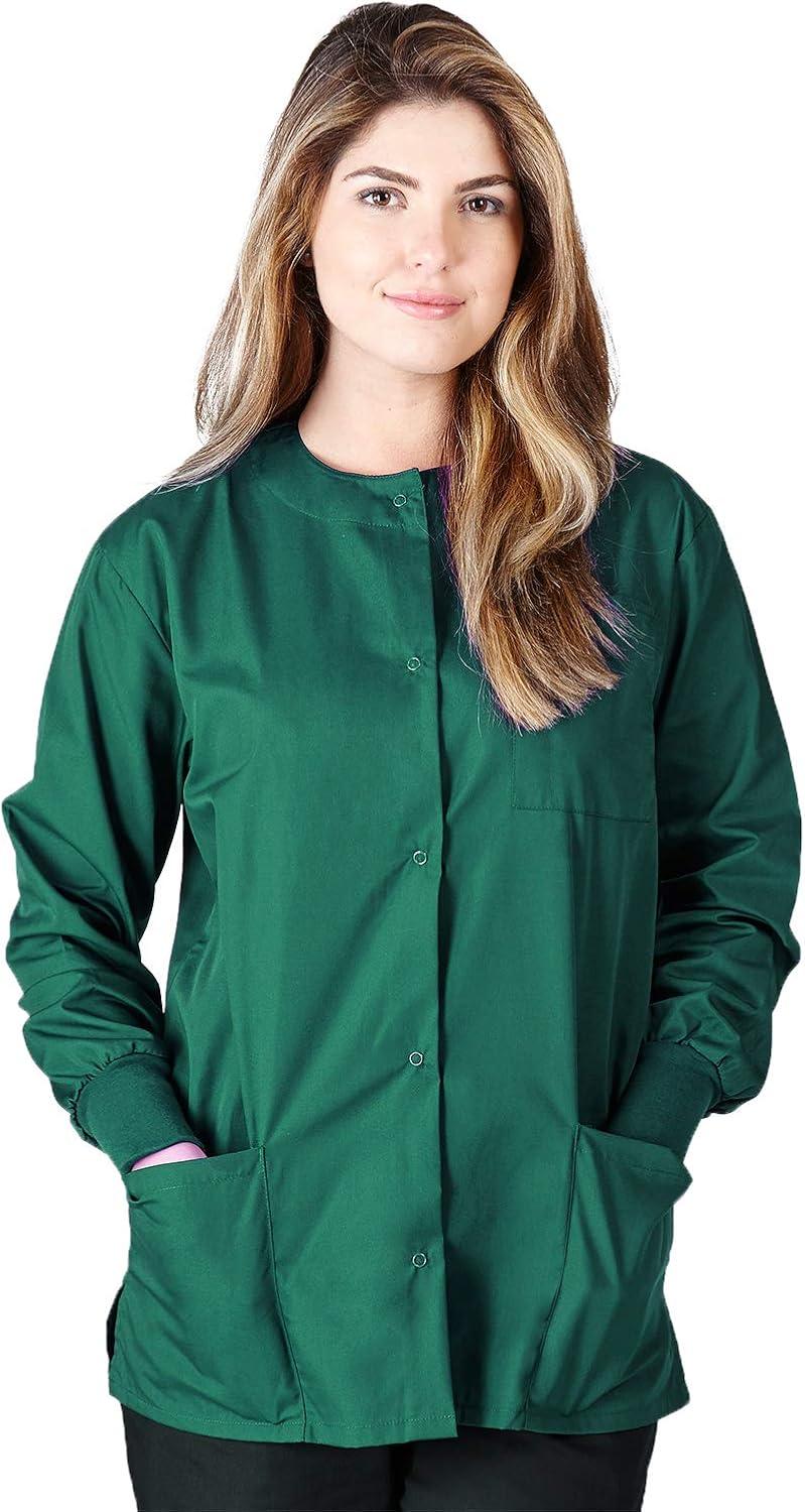 imageNatural Uniforms Womens Lightweight Warm Up Jacket Pack of 3 SetTrue Hunter Green
